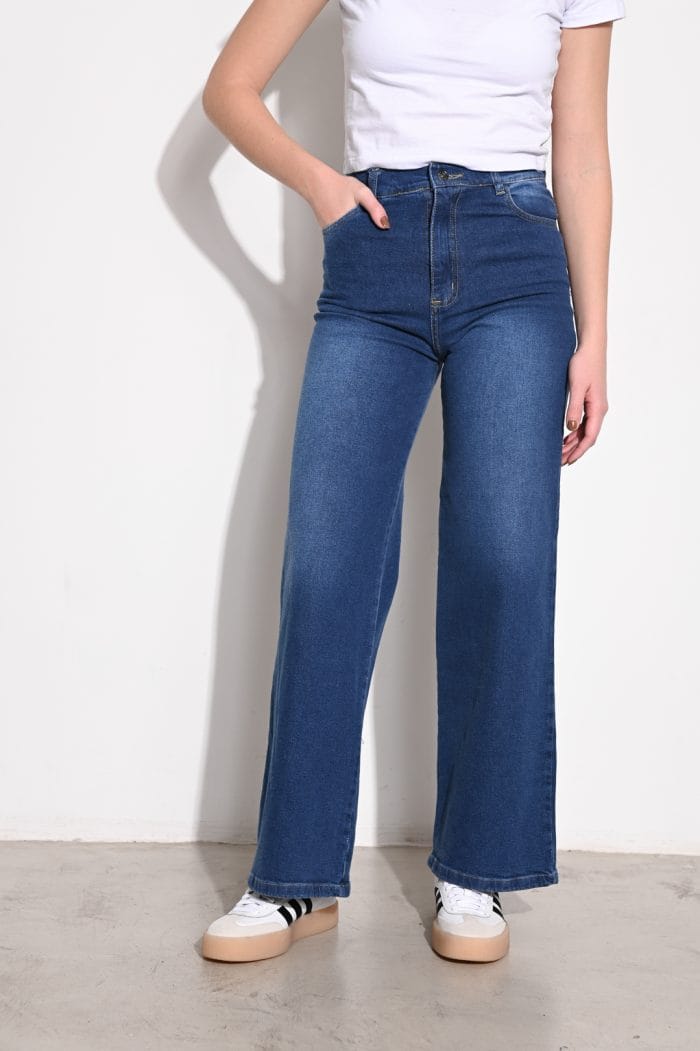JEAN WIDE LEG ELASTIZADO - Imagen 1