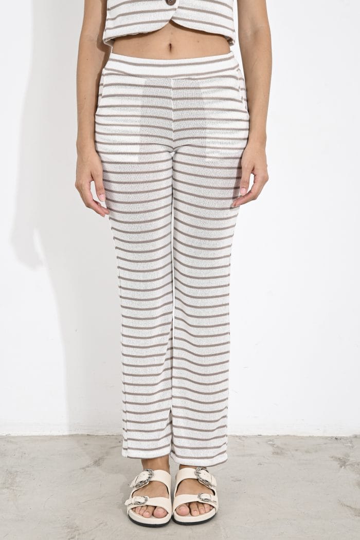 PANTALON TEJIDO A RAYAS - Imagen 1