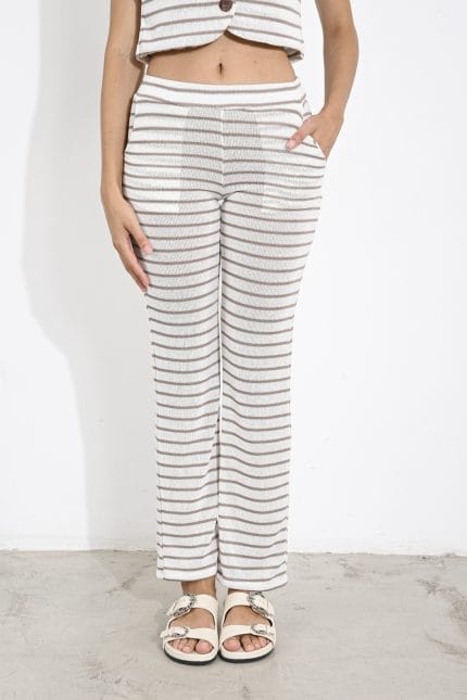 PANTALON TEJIDO A RAYAS - Imagen 4