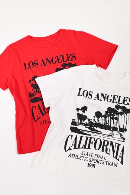 REMERA LOS ANGELES MGA CORTA - Imagen 2