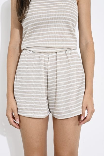 SHORT WAFFLE A RAYAS - Imagen 2