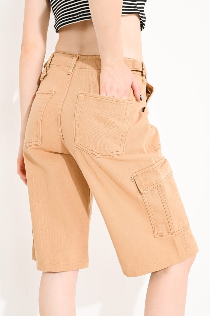 BERMUDA CARGO BIANCA MID WAIST - Imagen 4