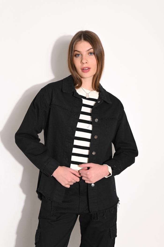 CAMISACO GABARDINA OVER PUÑO MANGA - Imagen 1