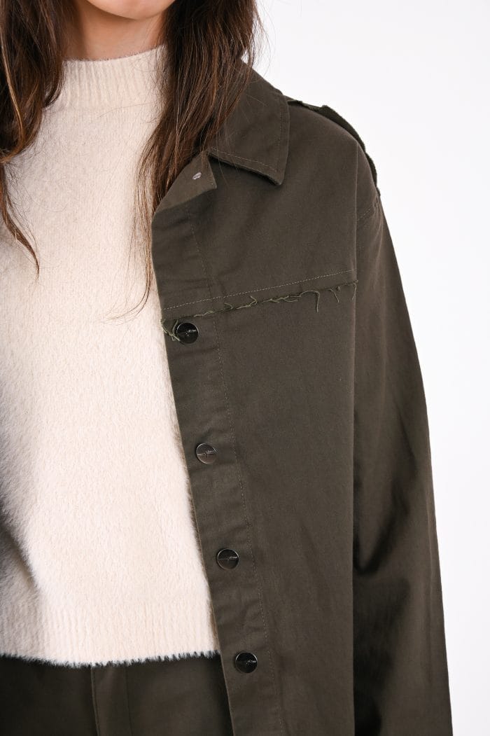 CAMISACO GABARDINA OVER PUÑO MANGA - Imagen 6