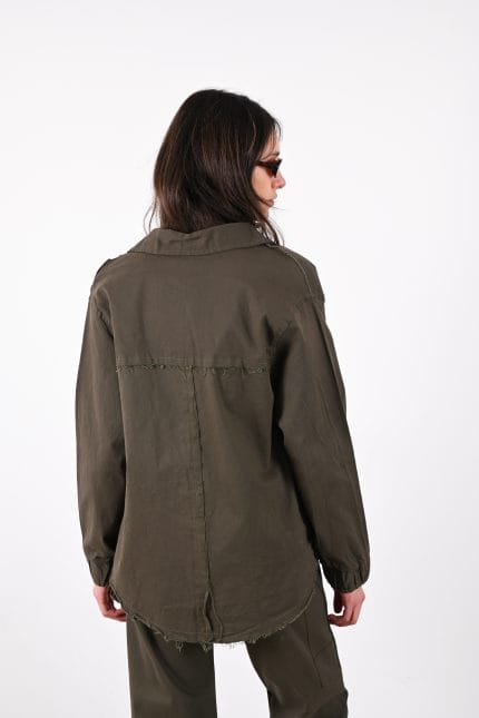 CAMISACO GABARDINA OVER PUÑO MANGA - Imagen 5