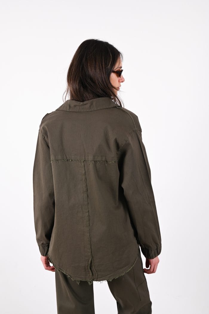 CAMISACO GABARDINA OVER PUÑO MANGA - Imagen 5