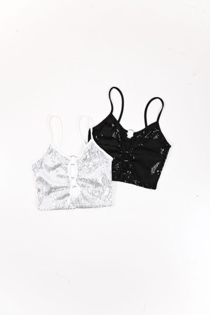 TOP LENTEJUELAS TRIPLE ARO