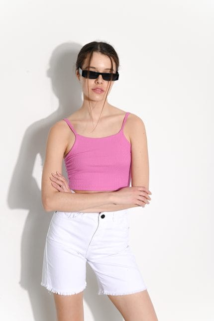 SHORT CARO WHITE DESFLECADO - Imagen 2