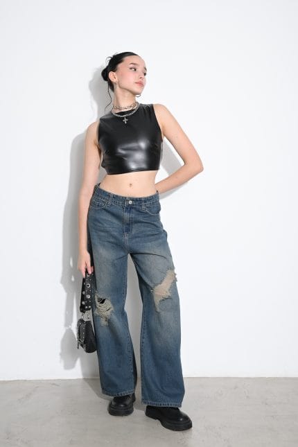 TOP CUERINA ESPALDA DESCUBIERTA - Imagen 8