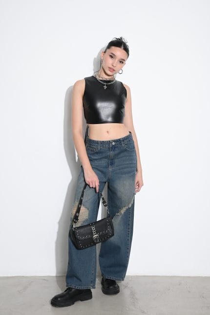 TOP CUERINA ESPALDA DESCUBIERTA - Imagen 3