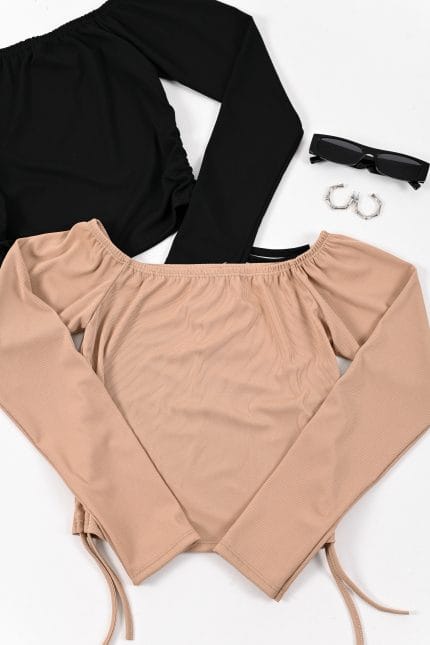 TOP RIBB OFF SHOULDER - Imagen 4