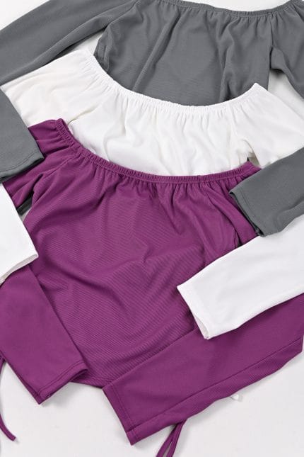 TOP RIBB OFF SHOULDER - Imagen 3