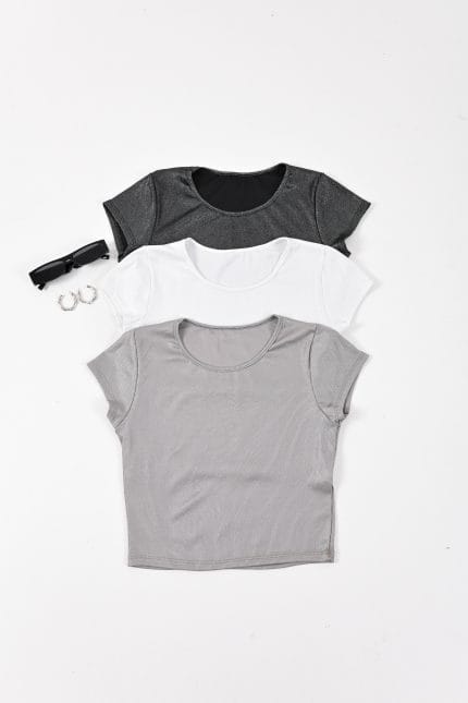 TOP RIBB FOIL MANGAS CORTAS - Imagen 6