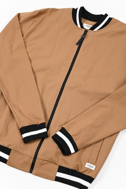 CAMPERA BOMBER CUELLO TEJIDO - Imagen 4