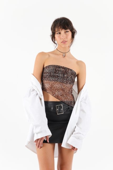 STRAPLESS TUL ANIMAL PRINT - Imagen 6