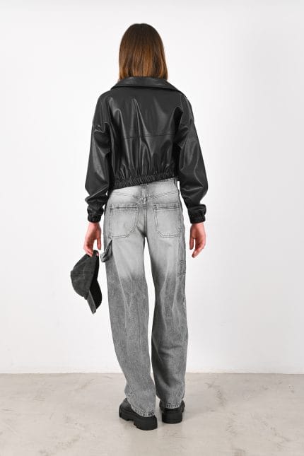 BOMBER CUERINA VINTAGE - Imagen 6