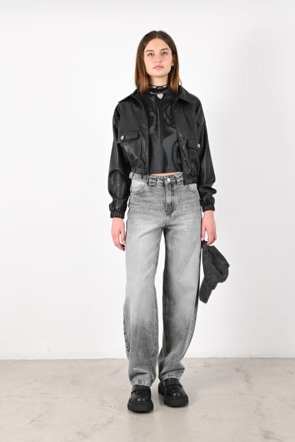 BOMBER CUERINA VINTAGE - Imagen 3