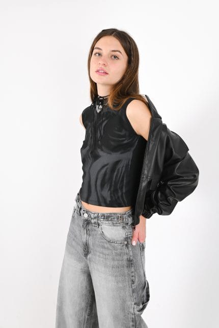 BOMBER CUERINA VINTAGE - Imagen 5