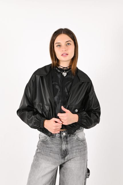 BOMBER CUERINA VINTAGE - Imagen 2