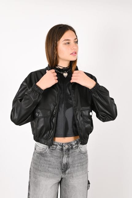 BOMBER CUERINA VINTAGE
