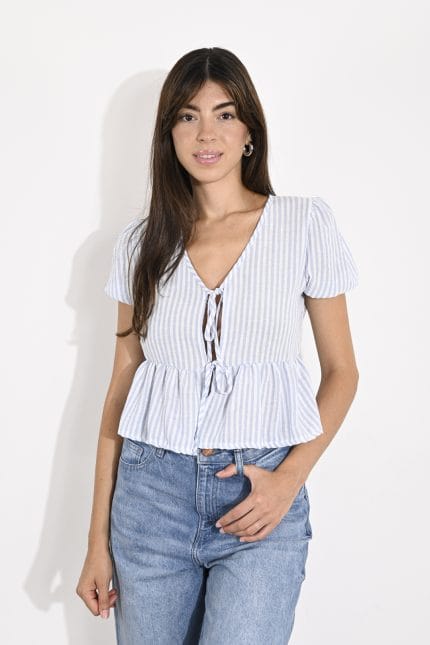 BLUSA PAZ A RAYAS P/ATAR