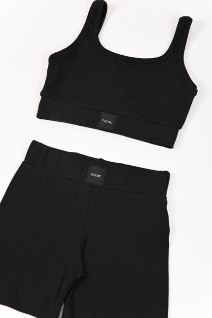 CONJUNTO TOP Y BIKER RIBB LISO - Imagen 2
