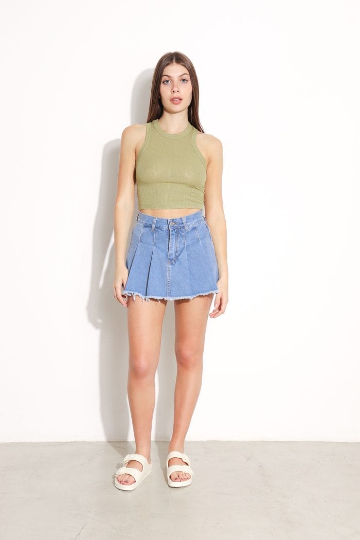 SKORT JEAN TABLAS DESFLECADO - Imagen 4