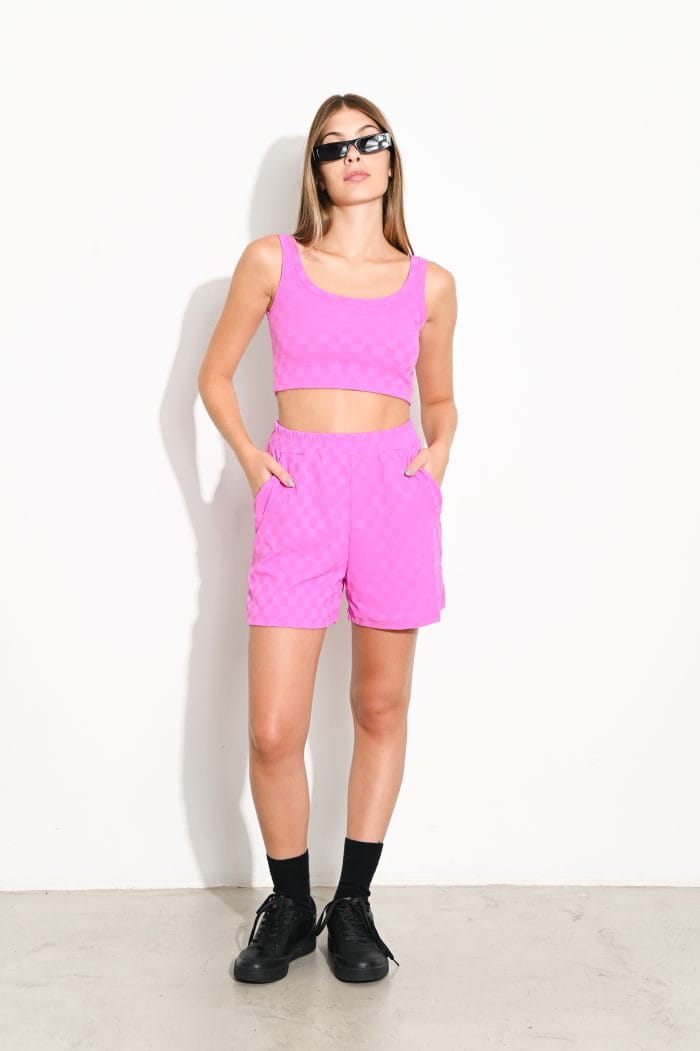 TOP MUSCULOSA TELA DEPORTIVA A CUADROS - Imagen 5