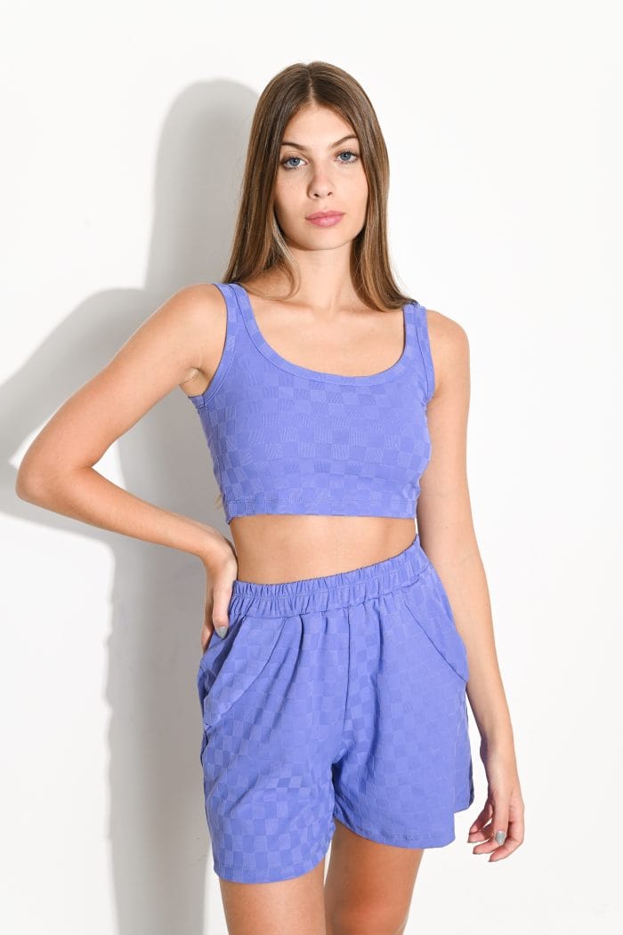 TOP MUSCULOSA TELA DEPORTIVA A CUADROS - Imagen 10