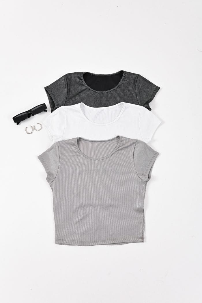 TOP RIBB FOIL MANGAS CORTAS - Imagen 6