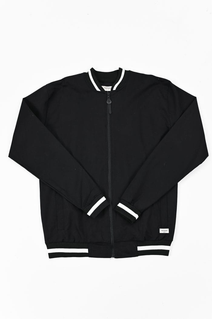 CAMPERA BOMBER CUELLO TEJIDO - Imagen 7