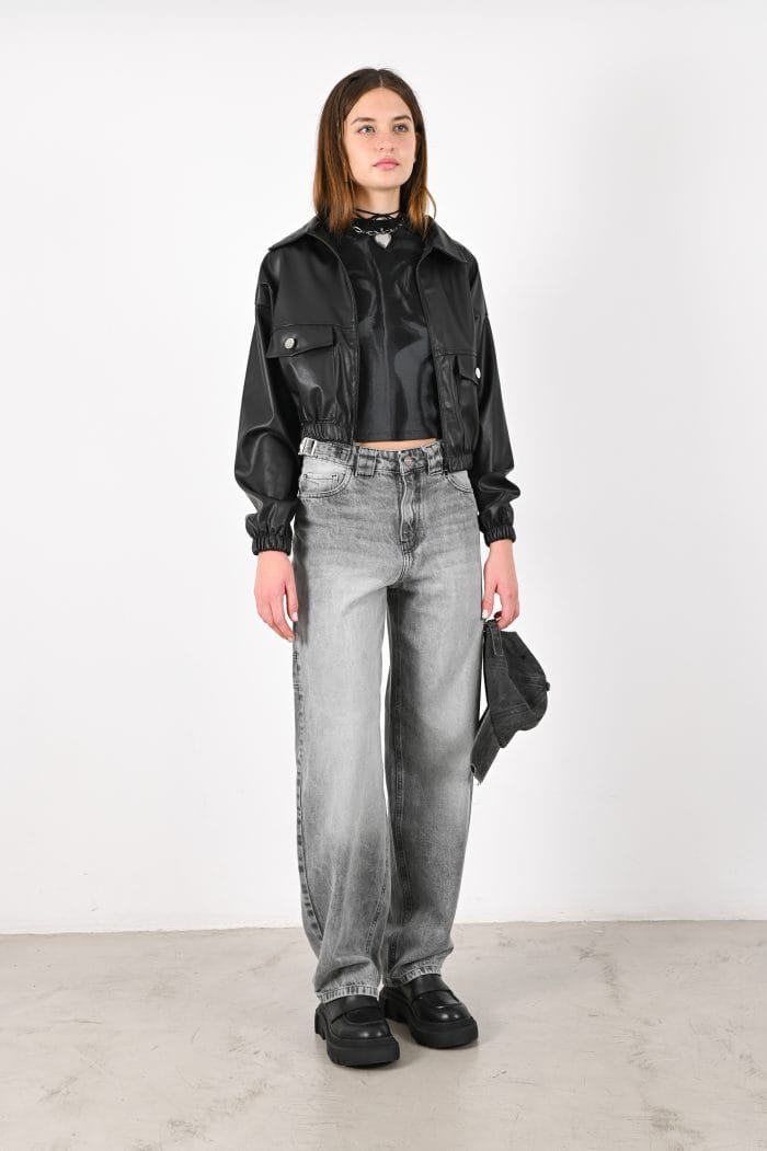 BOMBER CUERINA VINTAGE - Imagen 7