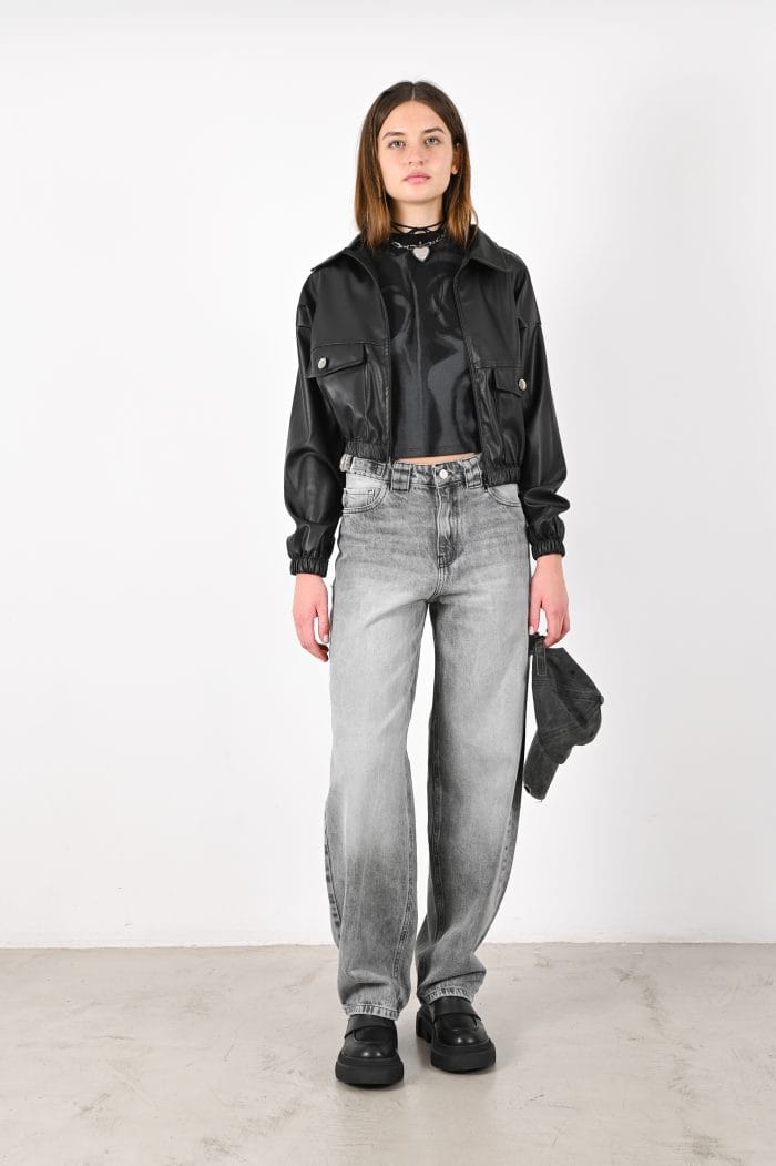 BOMBER CUERINA VINTAGE - Imagen 3