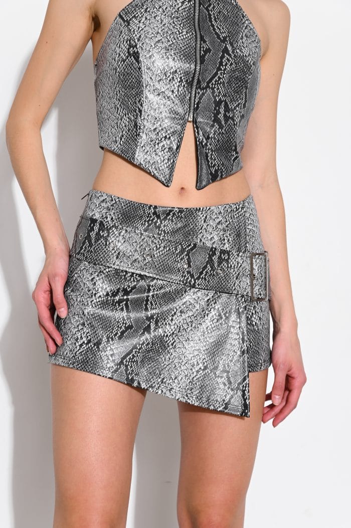 SKORT REPTIL C/ HEBILLA - Imagen 1