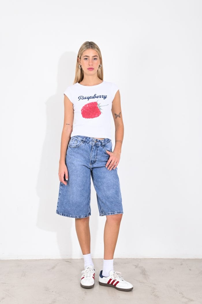 BERMUDA BAGGY JEAN LOCALIZADO - Imagen 4
